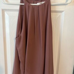 Chiffon Pleated Camisole Top in Mauve